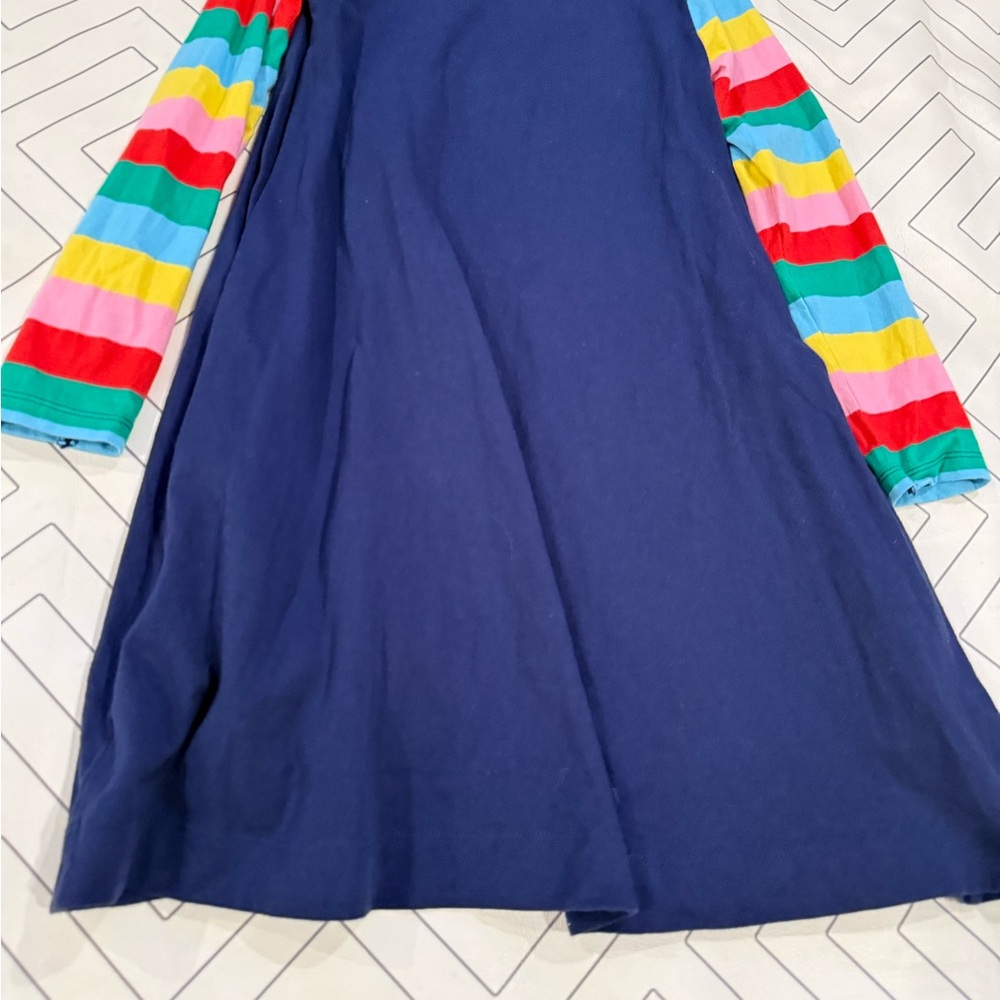 Mini Boden Navy Rainbow Unicorn Swing Dress - Picture 10 of 11